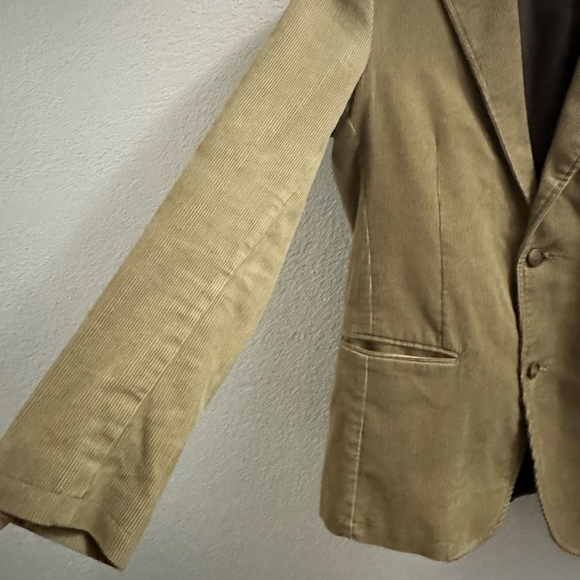 PRICE DROP ❤️❤️Zara Man Tan Corduroy DART LEAGUE Sports Jacket large - Picture 2 of 9